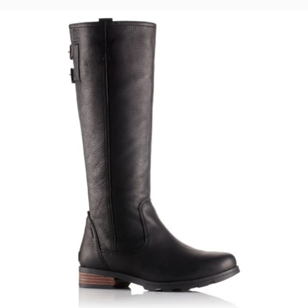 NWOT SOREL EMELIE Tall Calf Skin Leather Winter Boots Women’s 9